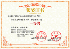 公司在山东省科技工作者创新大赛中荣获佳绩